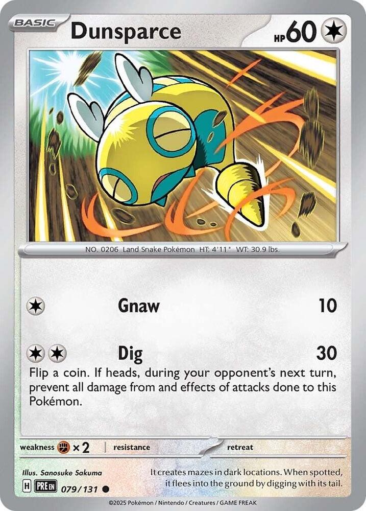 Dunsparce (079/131) [Scarlet & Violet: Prismatic Evolutions] | Jomio and Rueliete's Cards and Comics