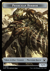 Phyrexian Golem // Phyrexian Horror Double-Sided Token [March of the Machine Commander Tokens] | Jomio and Rueliete's Cards and Comics