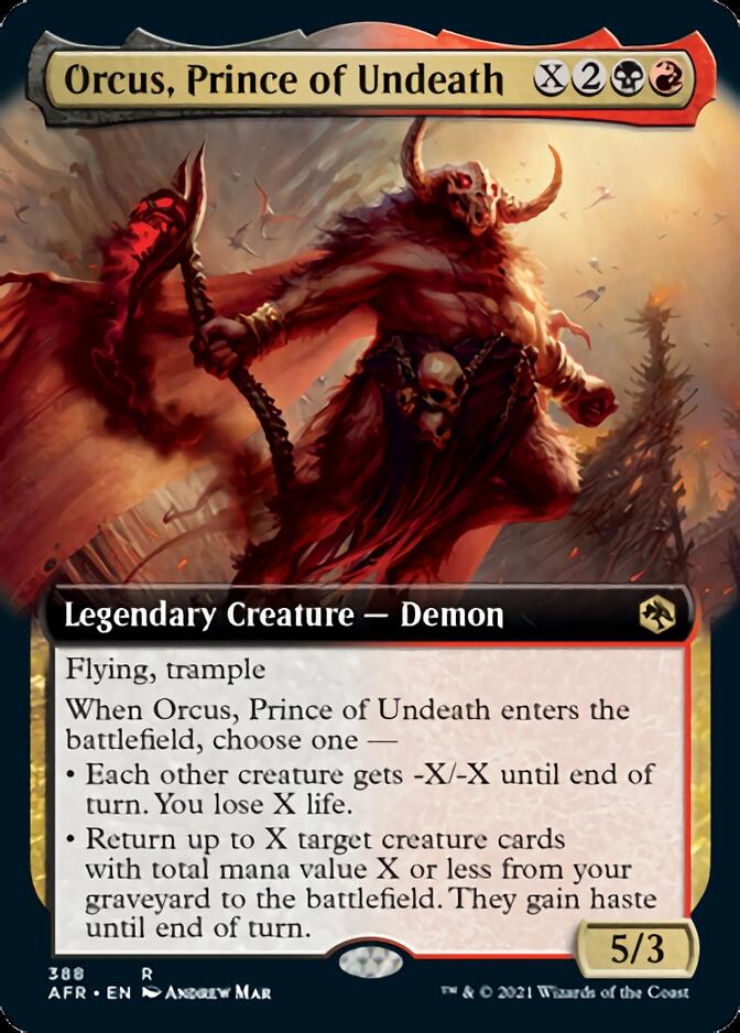 Orcus, Prince of Undeath (Extended Art) [Dungeons & Dragons: Adventures in the Forgotten Realms] | Jomio and Rueliete's Cards and Comics