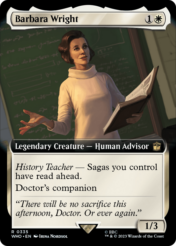 Barbara Wright (Extended Art) [Doctor Who] | Jomio and Rueliete's Cards and Comics