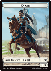 Human // Knight Double-Sided Token [Foundations Tokens] | Jomio and Rueliete's Cards and Comics