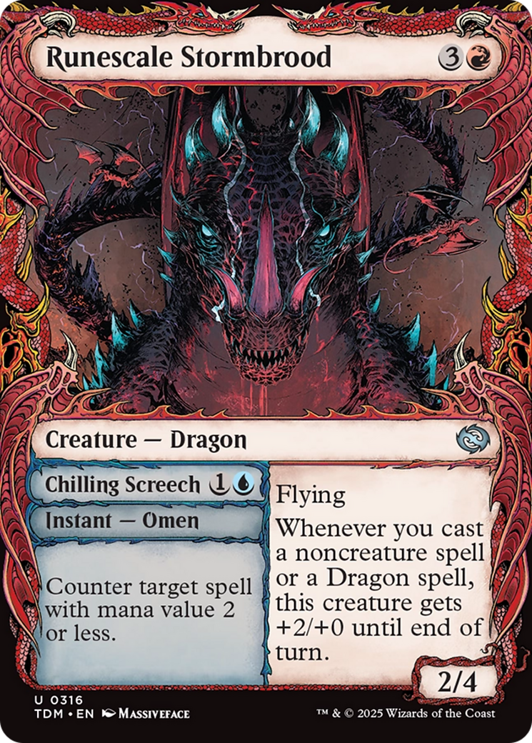 Runescale Stormbrood (Showcase) [Tarkir: Dragonstorm] | Jomio and Rueliete's Cards and Comics