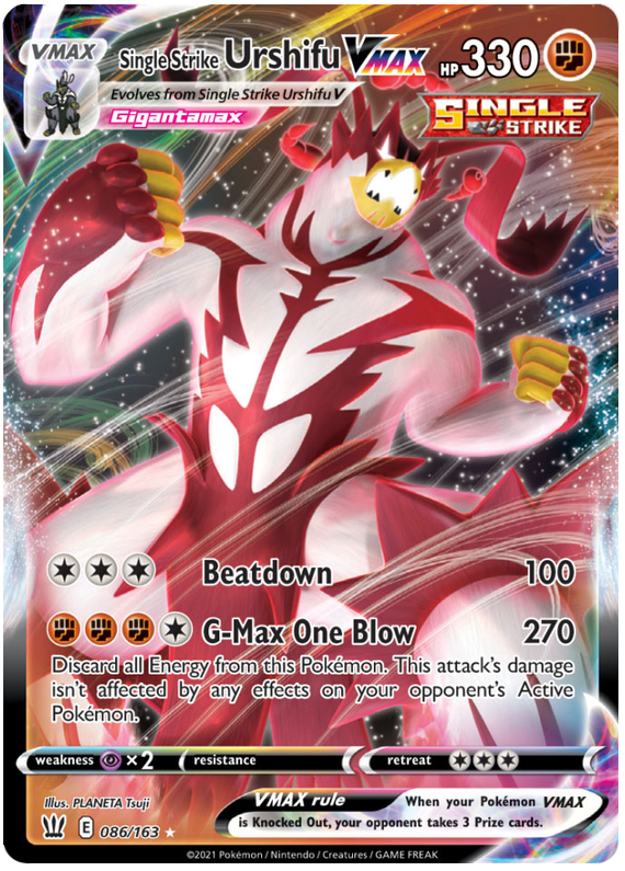 Single Strike Urshifu VMAX (086/163) (Jumbo Card) [Sword & Shield: Battle Styles] | Jomio and Rueliete's Cards and Comics