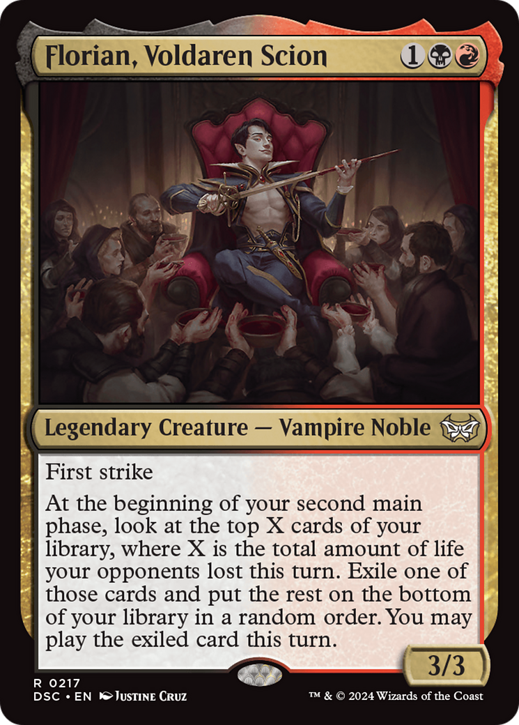 Florian, Voldaren Scion [Duskmourn: House of Horror Commander] | Jomio and Rueliete's Cards and Comics