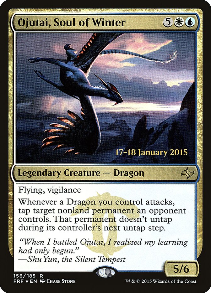 Ojutai, Soul of Winter [Fate Reforged Prerelease Promos] | Jomio and Rueliete's Cards and Comics