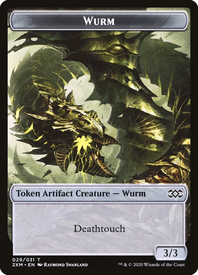 Elephant // Wurm (029) Double-Sided Token [Double Masters Tokens] | Jomio and Rueliete's Cards and Comics