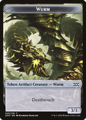 Treasure // Wurm (029) Double-Sided Token [Double Masters Tokens] | Jomio and Rueliete's Cards and Comics