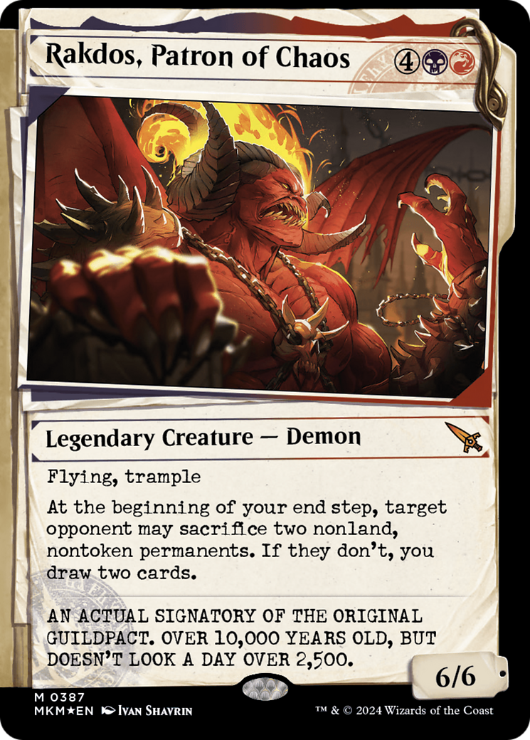 Rakdos, Patron of Chaos (Showcase) (Invisible Ink) [Murders at Karlov Manor] | Jomio and Rueliete's Cards and Comics
