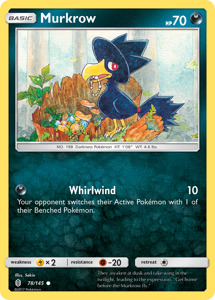 Murkrow (78/145) [Sun & Moon: Guardians Rising] | Jomio and Rueliete's Cards and Comics