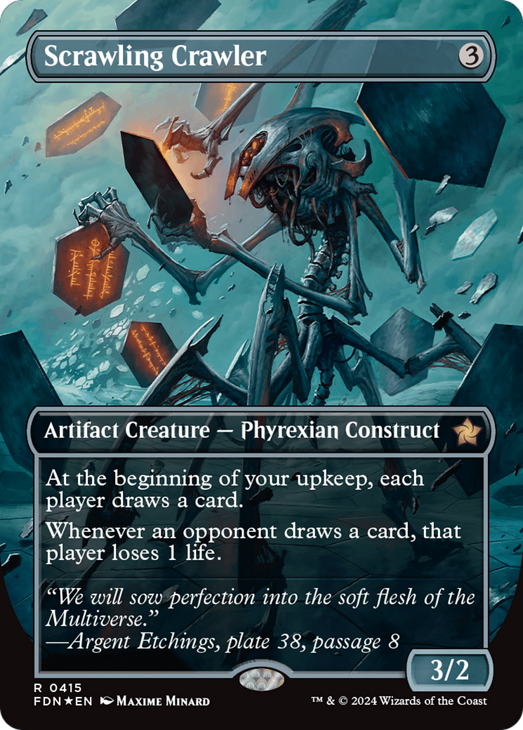 Scrawling Crawler (Borderless) (Mana Foil) [Foundations] | Jomio and Rueliete's Cards and Comics