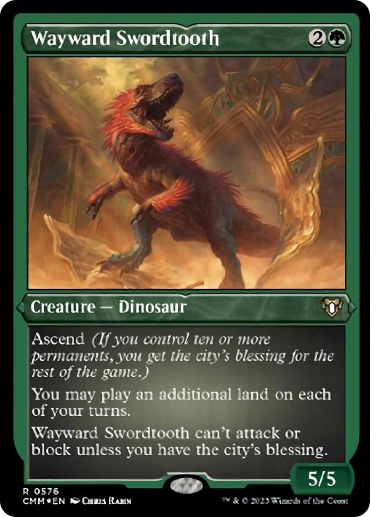 Wayward Swordtooth (Foil Etched) [Commander Masters] | Jomio and Rueliete's Cards and Comics