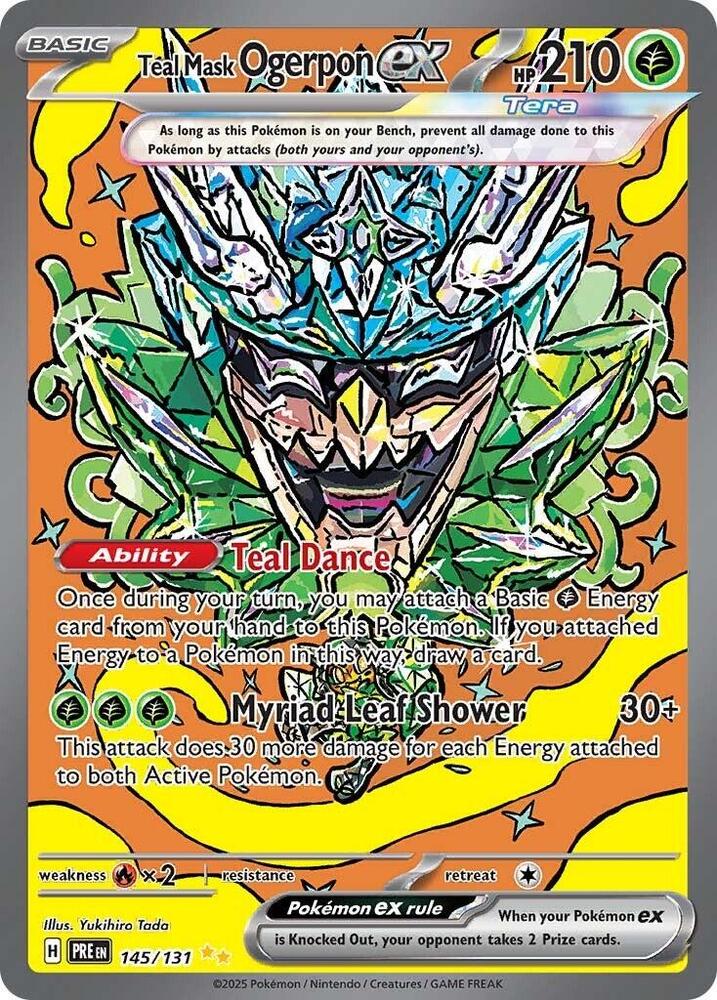 Teal Mask Ogerpon ex (145/131) [Scarlet & Violet: Prismatic Evolutions] | Jomio and Rueliete's Cards and Comics