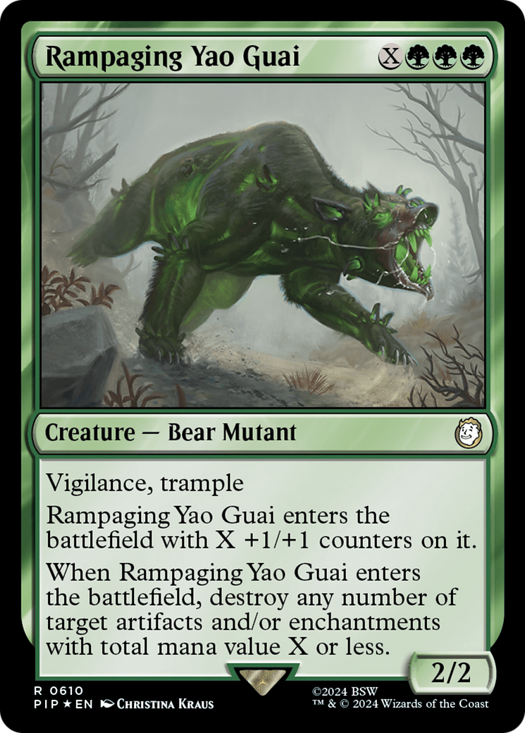 Rampaging Yao Guai (Surge Foil) [Fallout] | Jomio and Rueliete's Cards and Comics