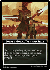Bounty: Gorra Tash and Silas // Bounty Rules Double-Sided Token [Outlaws of Thunder Junction Commander Tokens] | Jomio and Rueliete's Cards and Comics