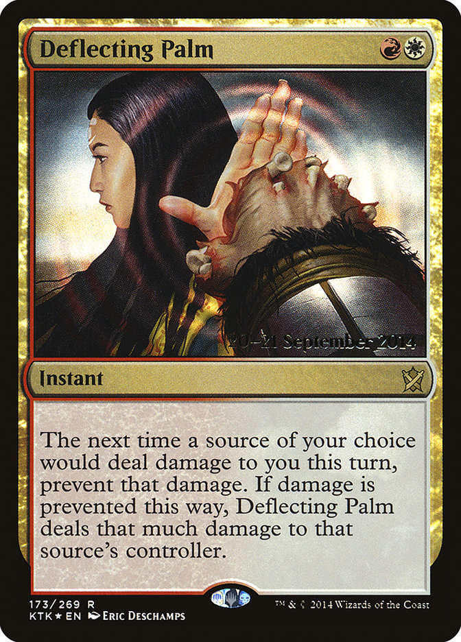 Deflecting Palm [Khans of Tarkir Prerelease Promos] | Jomio and Rueliete's Cards and Comics