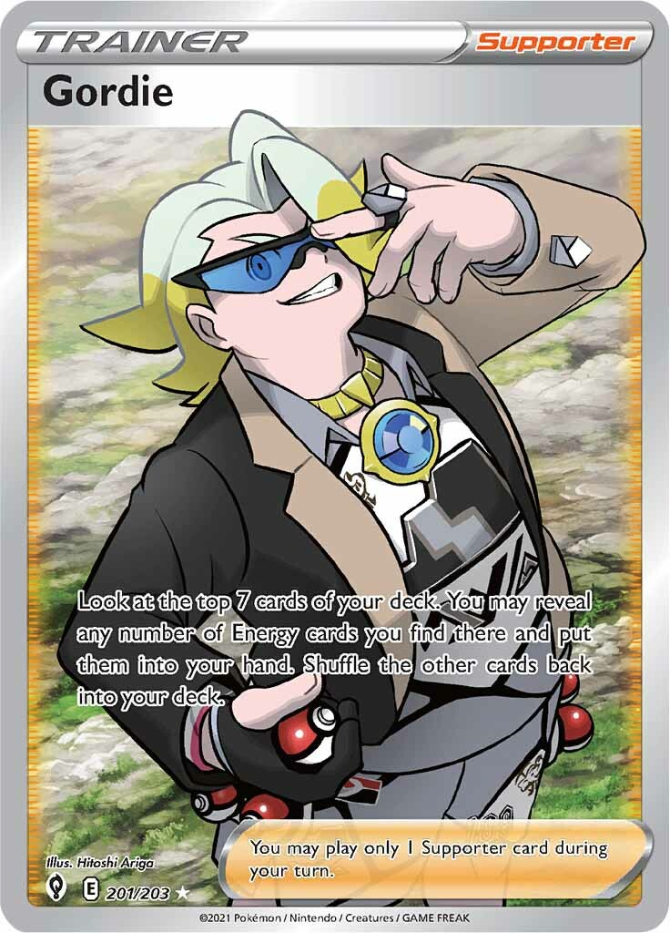 Gordie (201/203) [Sword & Shield: Evolving Skies] | Jomio and Rueliete's Cards and Comics