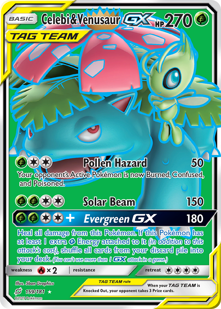 Celebi & Venusaur GX (159/181) [Sun & Moon: Team Up] | Jomio and Rueliete's Cards and Comics