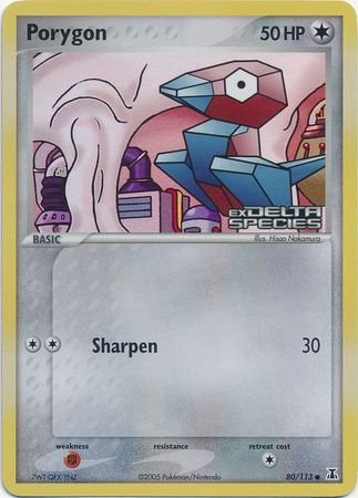Porygon (80/113) (Stamped) [EX: Delta Species] | Jomio and Rueliete's Cards and Comics