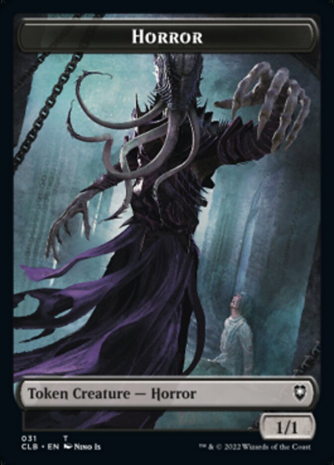 Horror // Centaur Double-Sided Token [Commander Legends: Battle for Baldur's Gate Tokens] | Jomio and Rueliete's Cards and Comics