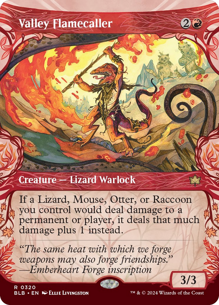 Valley Flamecaller (Showcase) [Bloomburrow] | Jomio and Rueliete's Cards and Comics