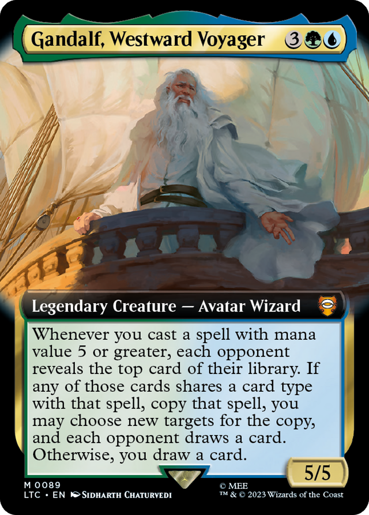 Gandalf, Westward Voyager (Extended Art) [The Lord of the Rings: Tales of Middle-Earth Commander] | Jomio and Rueliete's Cards and Comics