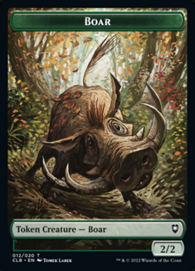 Boar Token [Commander Legends: Battle for Baldur's Gate Tokens] | Jomio and Rueliete's Cards and Comics