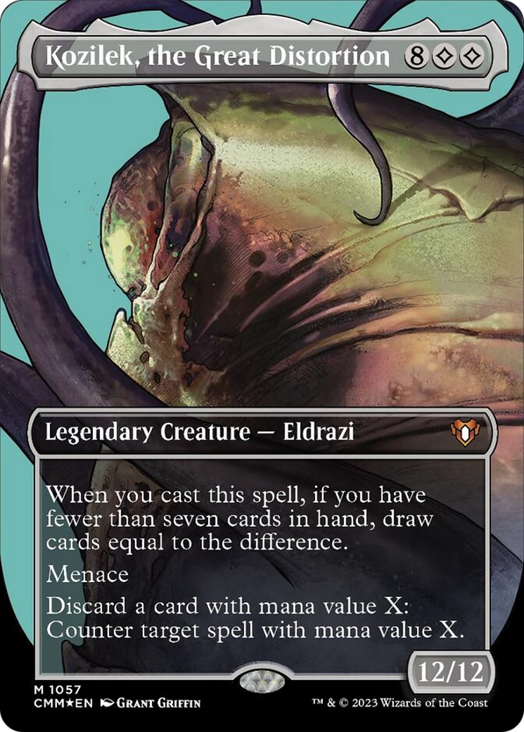 Kozilek, the Great Distortion (Borderless Textured Foil Frame Break) [Commander Masters] | Jomio and Rueliete's Cards and Comics