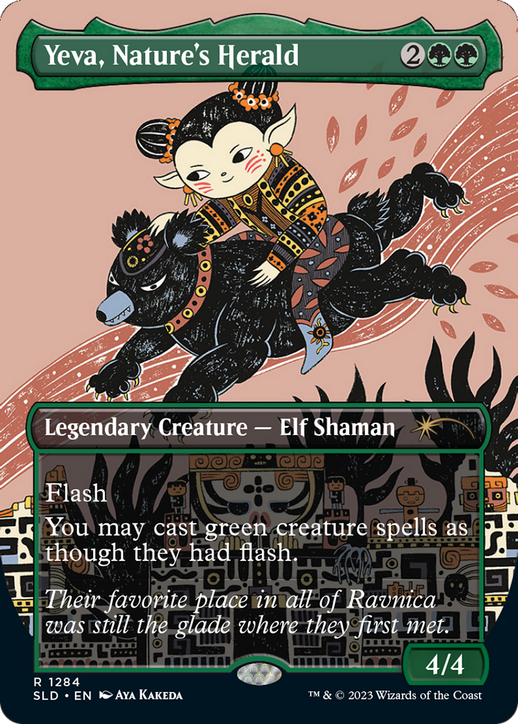 Yeva, Nature's Herald (Borderless) [Secret Lair Drop Series] | Jomio and Rueliete's Cards and Comics