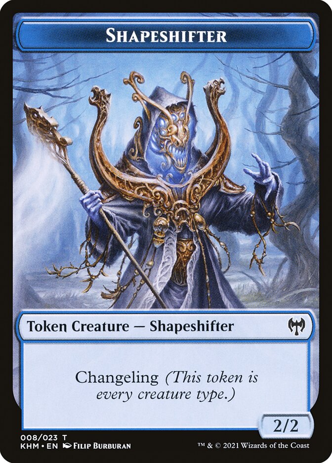 Human Warrior // Shapeshifter Double-Sided Token [Kaldheim Tokens] | Jomio and Rueliete's Cards and Comics
