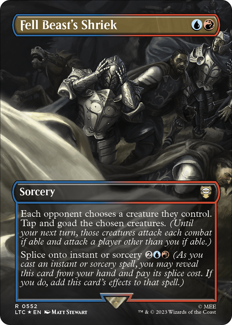 Fell Beast's Shriek (Borderless) (Surge Foil) [The Lord of the Rings: Tales of Middle-Earth Commander] | Jomio and Rueliete's Cards and Comics