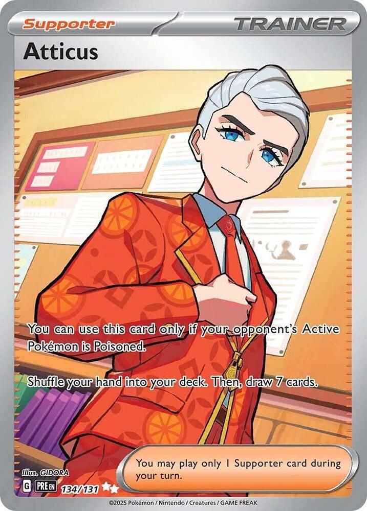 Atticus (134/131) [Scarlet & Violet: Prismatic Evolutions] | Jomio and Rueliete's Cards and Comics