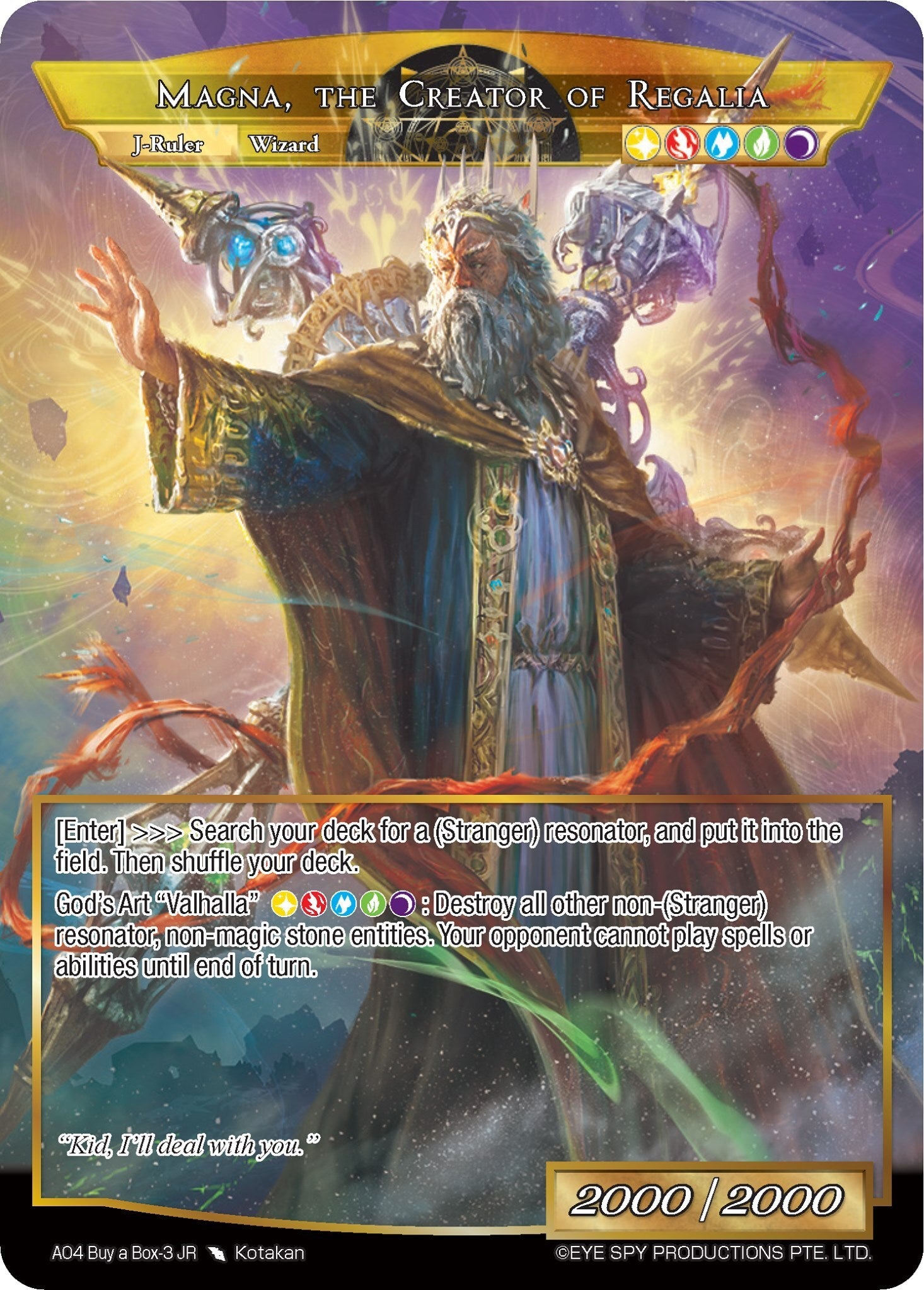 Magna, the Creator of Regalia (AO4 Buy a Box-3 JR) [Promo Cards] | Jomio and Rueliete's Cards and Comics