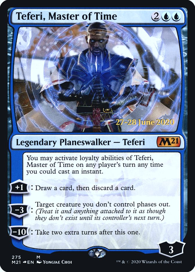 Teferi, Master of Time [Core Set 2021 Prerelease Promos] | Jomio and Rueliete's Cards and Comics