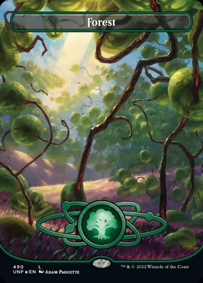 Forest (490) (Planetary Space-ic Land) (Galaxy Foil) [Unfinity] | Jomio and Rueliete's Cards and Comics