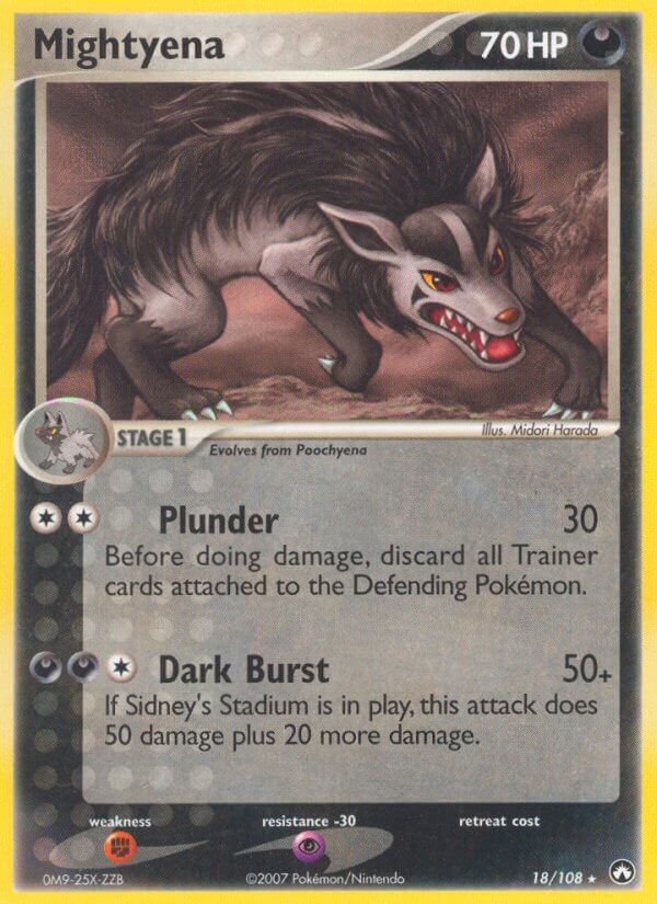 Mightyena (18/108) (Theme Deck Exclusive) [EX: Power Keepers] | Jomio and Rueliete's Cards and Comics