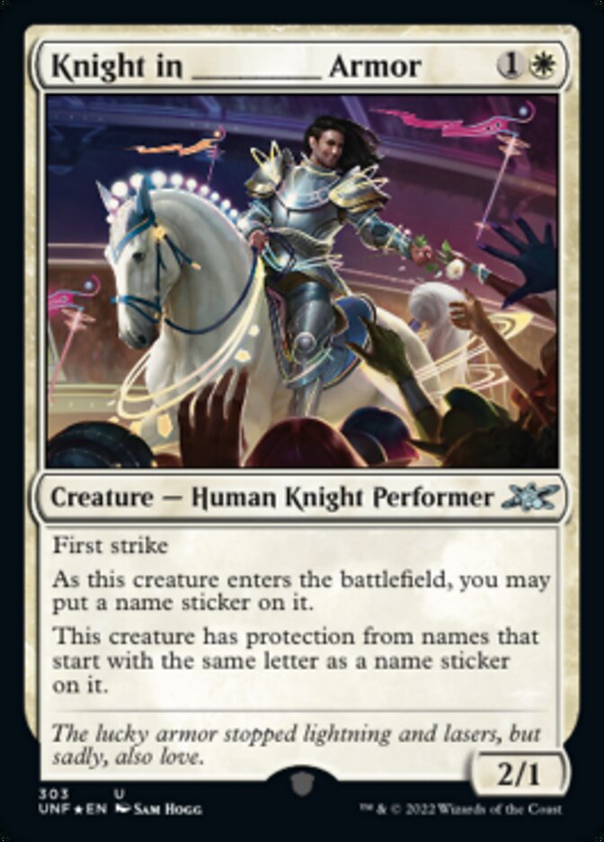 Knight in _____ Armor (Galaxy Foil) [Unfinity] | Jomio and Rueliete's Cards and Comics
