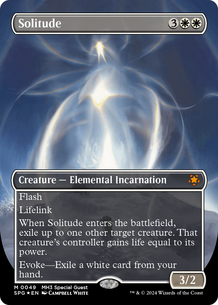 Solitude (Borderless) (Textured Foil) [Modern Horizons 3 Special Guests] | Jomio and Rueliete's Cards and Comics