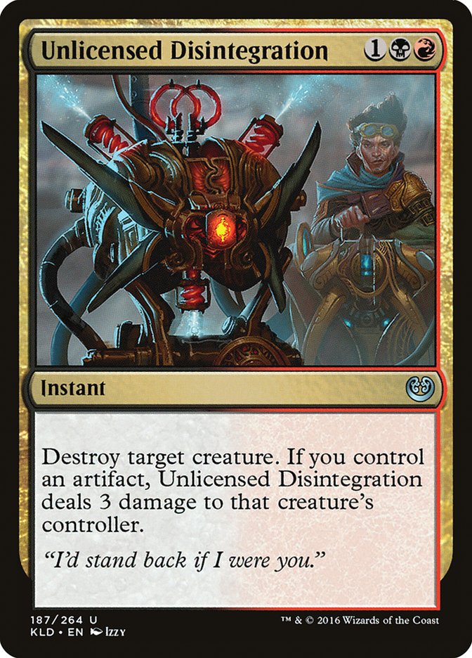Unlicensed Disintegration [Kaladesh] | Jomio and Rueliete's Cards and Comics