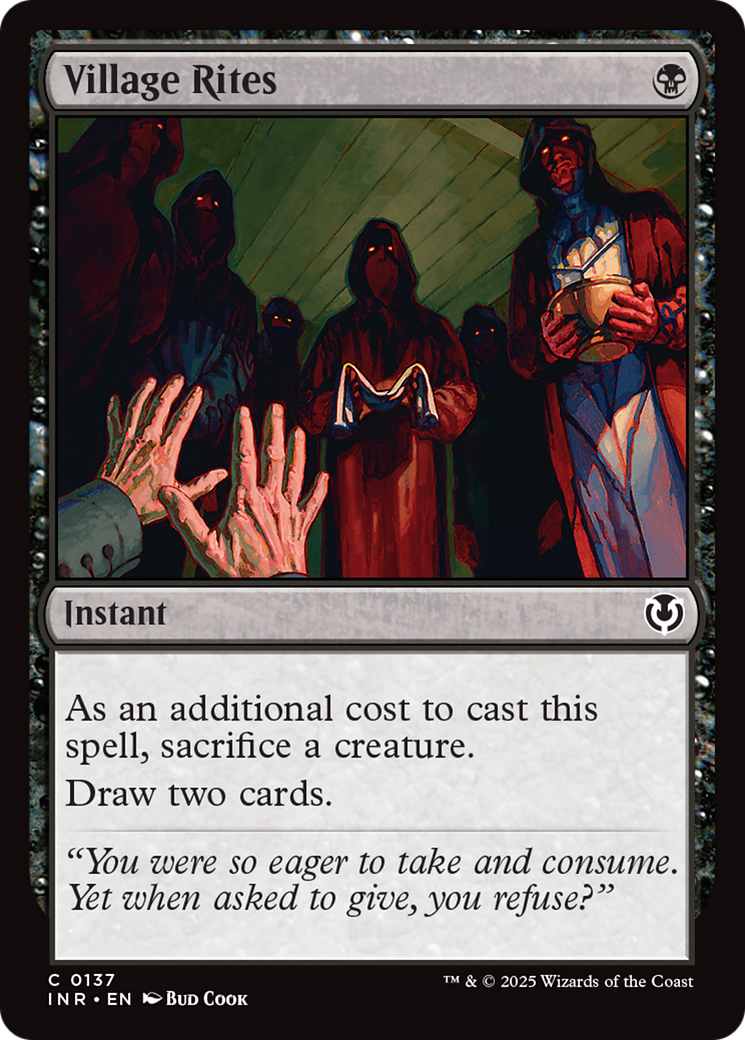 Village Rites [Innistrad Remastered] | Jomio and Rueliete's Cards and Comics