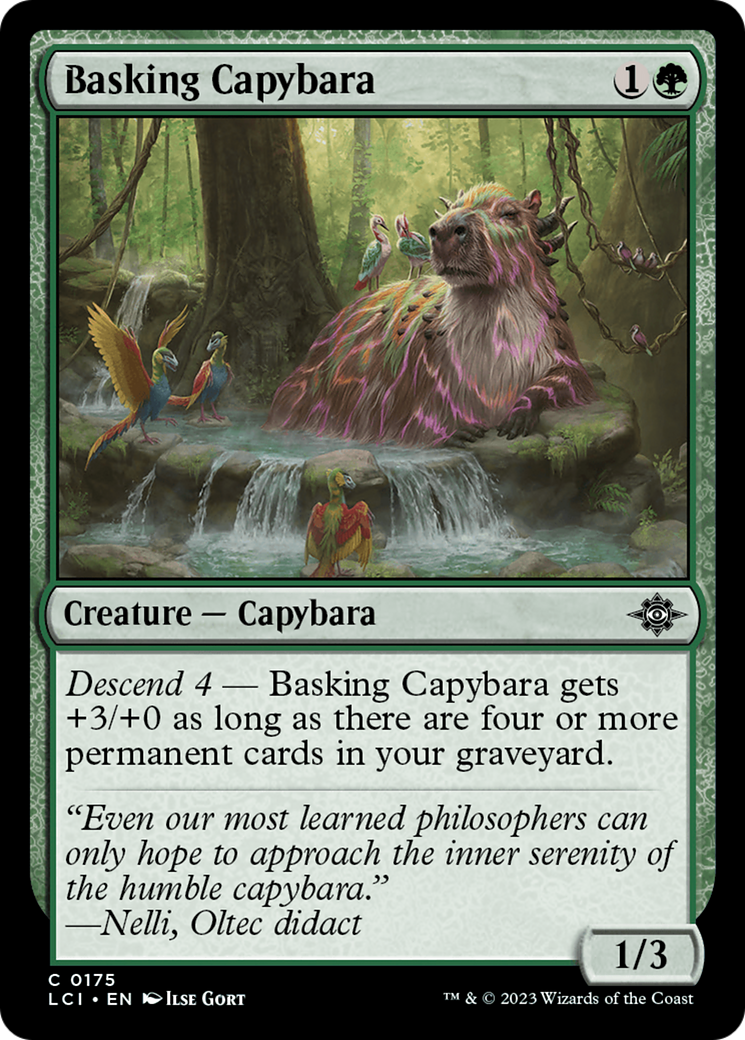 Basking Capybara [The Lost Caverns of Ixalan] | Jomio and Rueliete's Cards and Comics