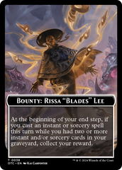Bounty: Rissa "Blades" Lee // Bounty Rules Double-Sided Token [Outlaws of Thunder Junction Commander Tokens] | Jomio and Rueliete's Cards and Comics