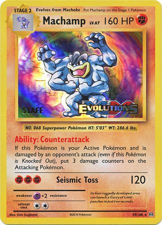 Machamp (59/108) (XY Evolutions Staff Prerelease) [XY: Black Star Promos] | Jomio and Rueliete's Cards and Comics