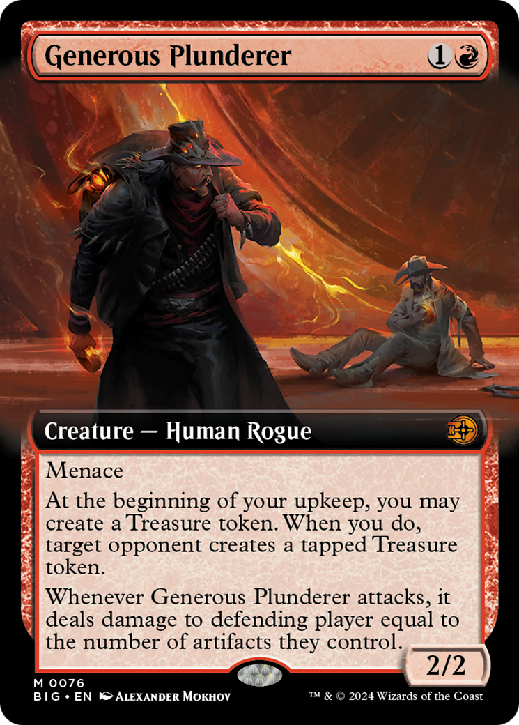 Generous Plunderer (Extended Art) [Outlaws of Thunder Junction: The Big Score] | Jomio and Rueliete's Cards and Comics