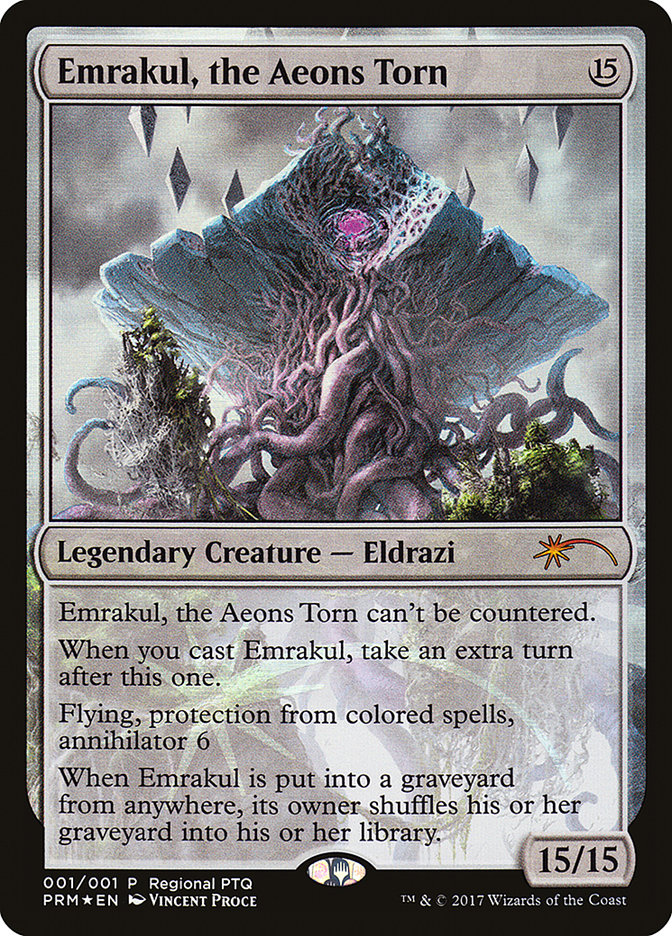 Emrakul, the Aeons Torn (Regional PTQ) [Pro Tour Promos] | Jomio and Rueliete's Cards and Comics