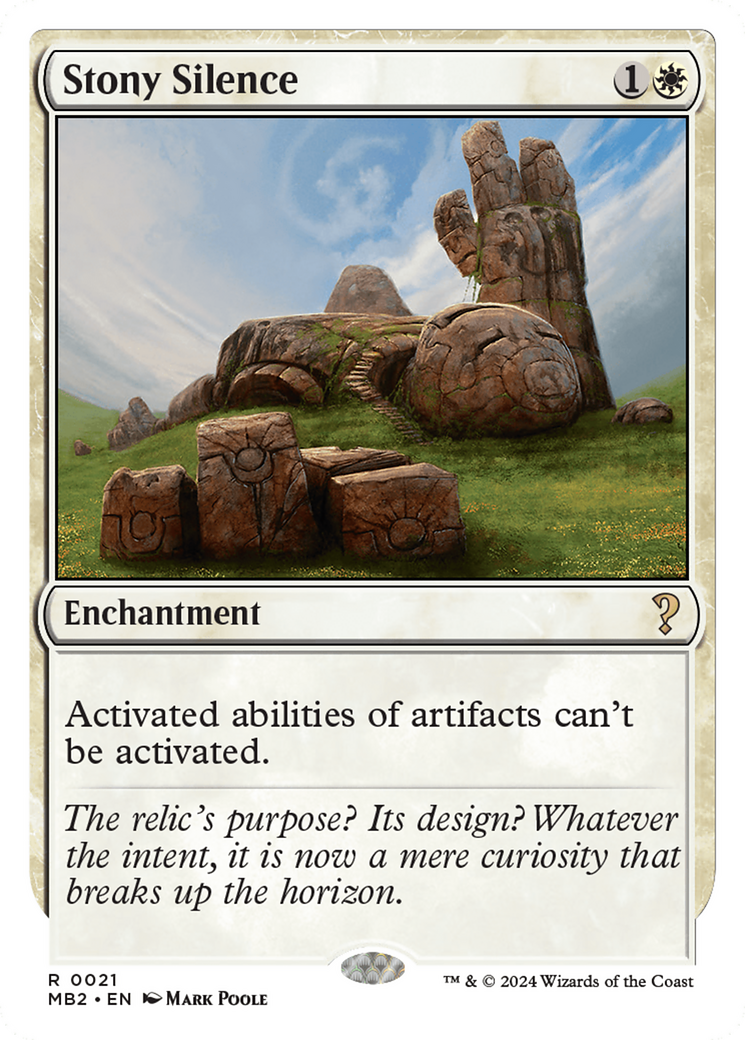 Stony Silence (White Border) [Mystery Booster 2] | Jomio and Rueliete's Cards and Comics