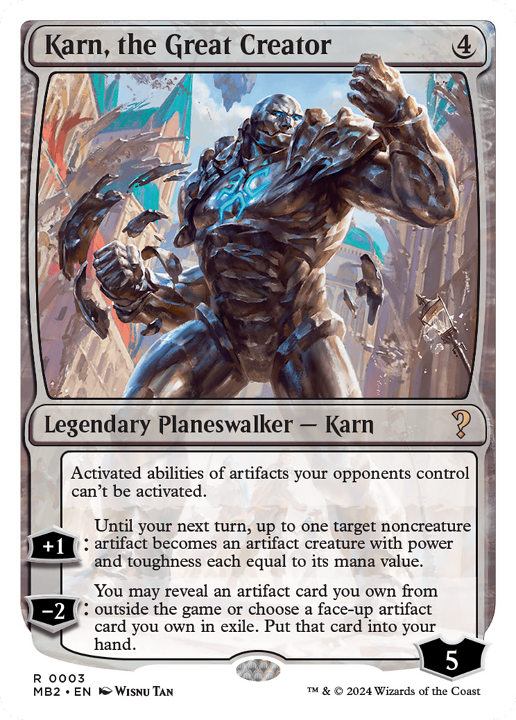 Karn, the Great Creator (White Border) [Mystery Booster 2] | Jomio and Rueliete's Cards and Comics
