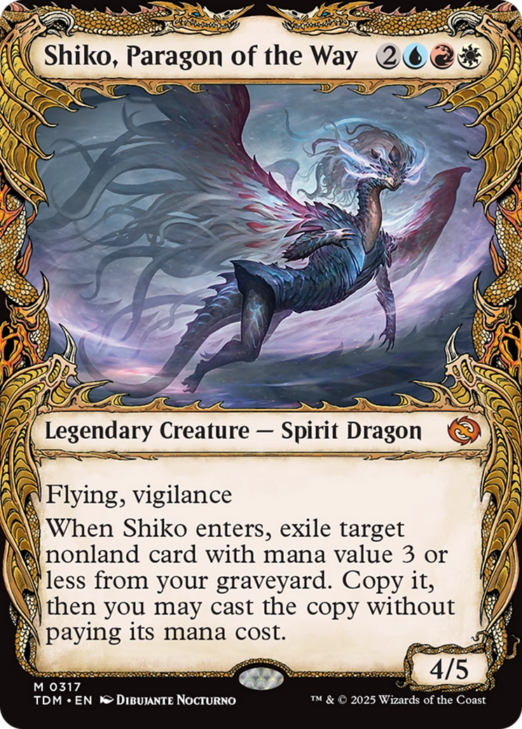 Shiko, Paragon of the Way (Showcase) [Tarkir: Dragonstorm] | Jomio and Rueliete's Cards and Comics