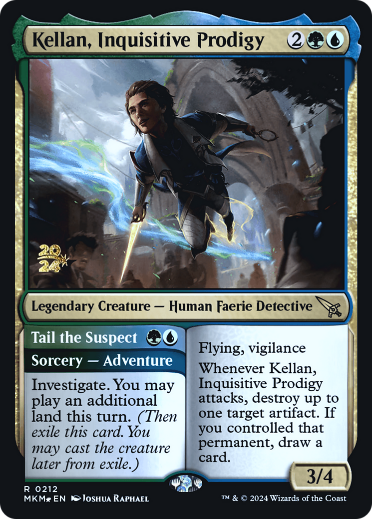 Kellan, Inquisitive Prodigy [Murders at Karlov Manor Prerelease Promos] | Jomio and Rueliete's Cards and Comics