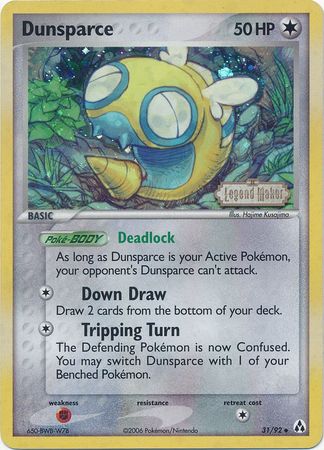 Dunsparce (31/92) (Stamped) [EX: Legend Maker] | Jomio and Rueliete's Cards and Comics