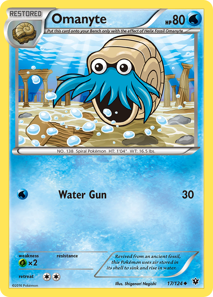 Omanyte (17/124) [XY: Fates Collide] | Jomio and Rueliete's Cards and Comics